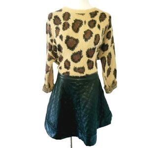 🔥Therapy Couture Black Faux Leather Textured/Quilted Mini Skirt Women's SZ 10/7